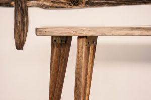 WALNUT-OAK TABLE